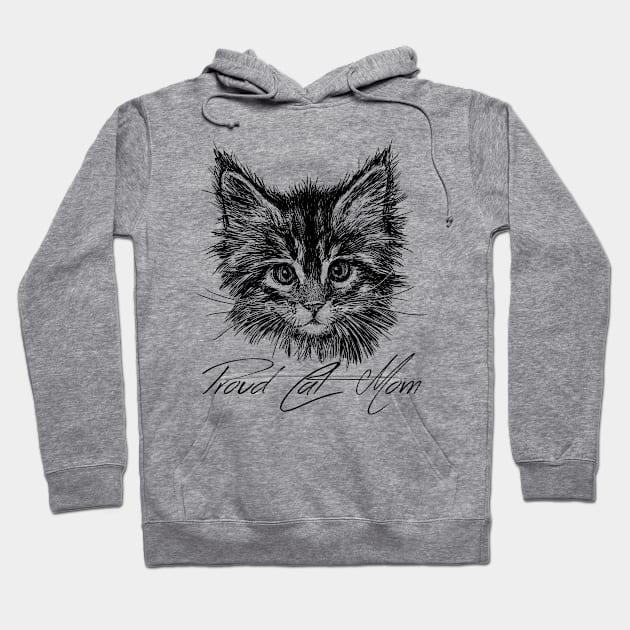 Proud Cat Mom Hoodie by GNDesign